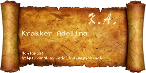 Krakker Adelina névjegykártya